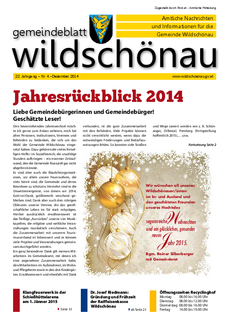 Gemeindezeitung Dezember 2014
